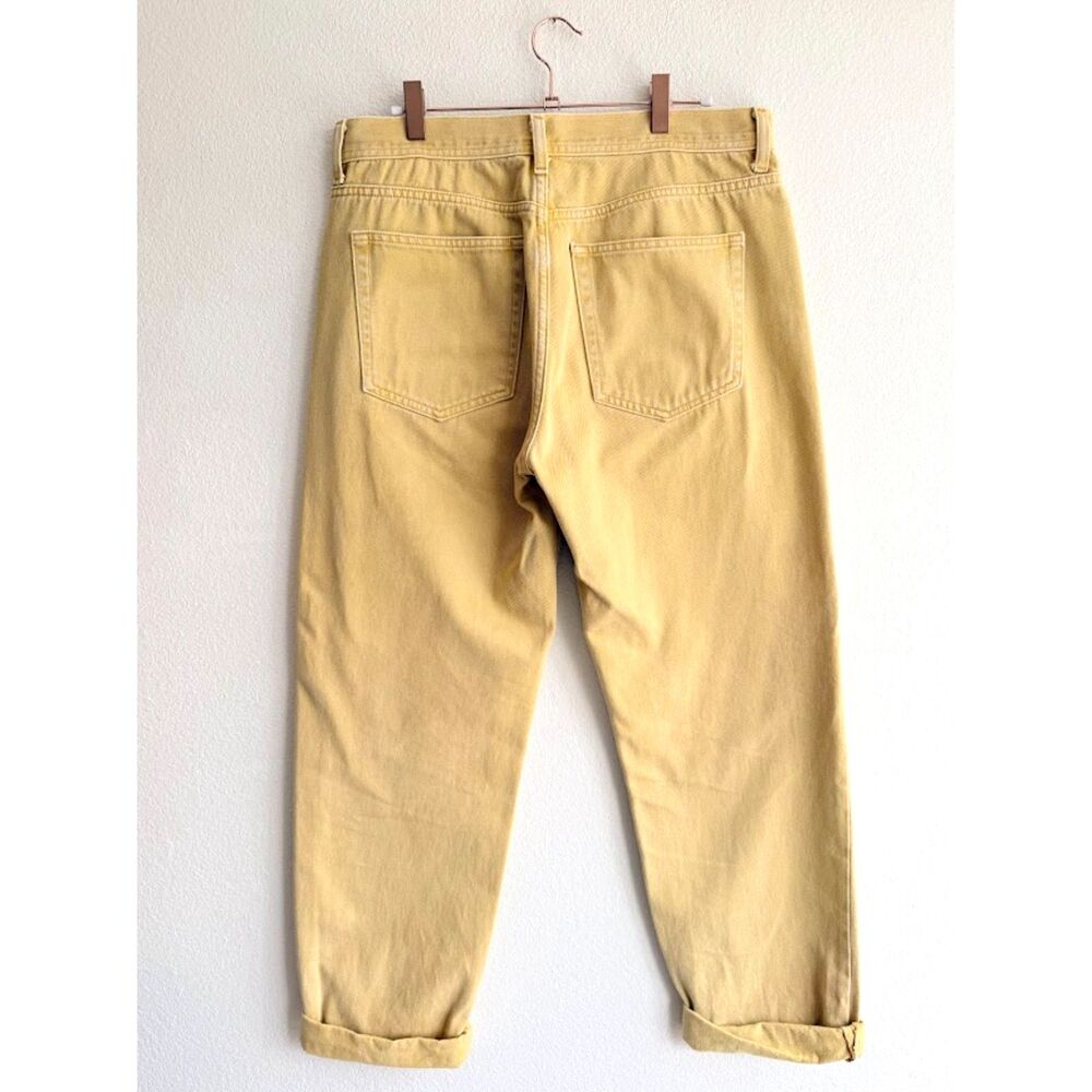 BDG Butter Yellow Baggy Straight Leg High Rise Jeans in 100% Cotton size M 32x29 - Picture 8 of 12
